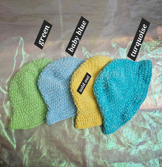 Chenille bucket hats