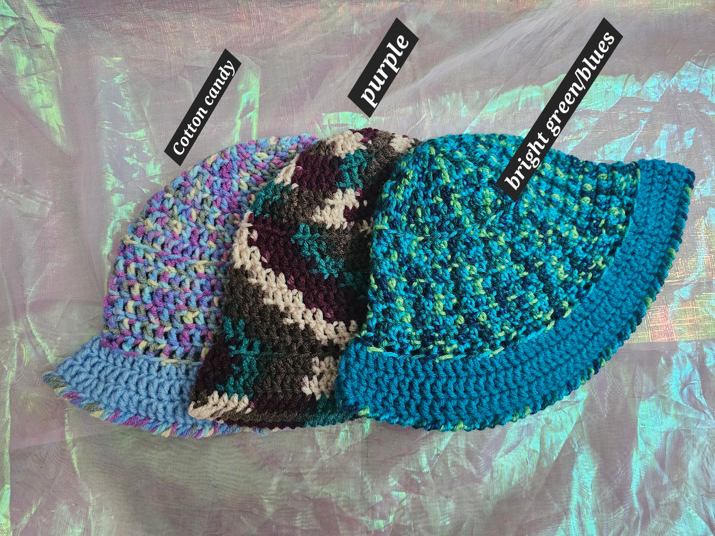 Bucket hats variegated