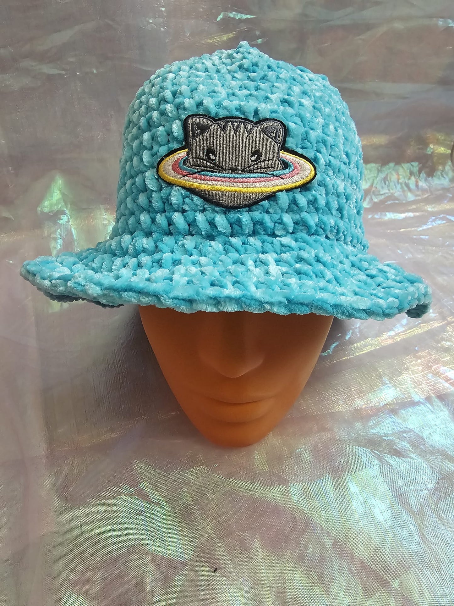 Bucket hat with embroidered patch