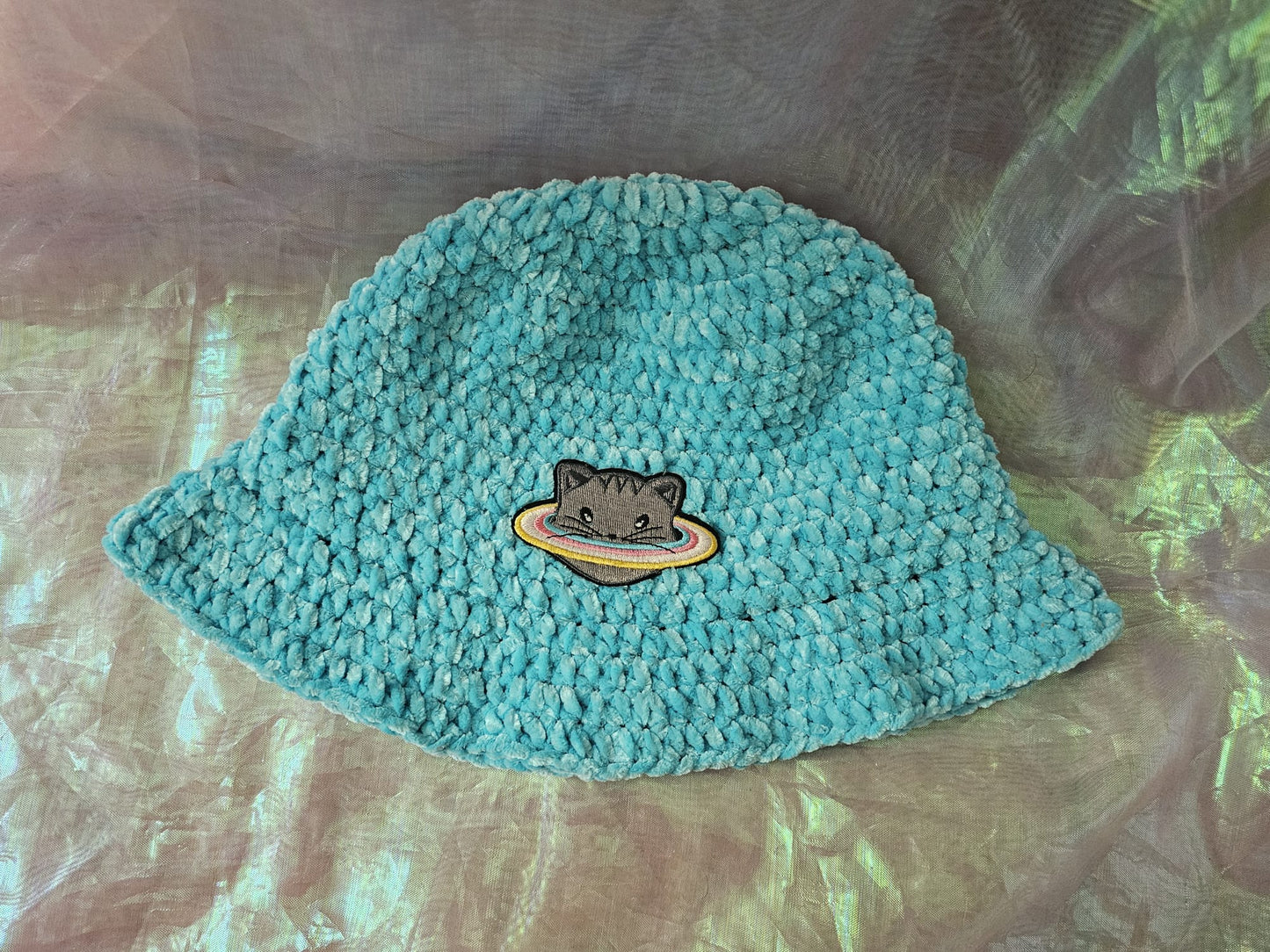 Bucket hat with embroidered patch