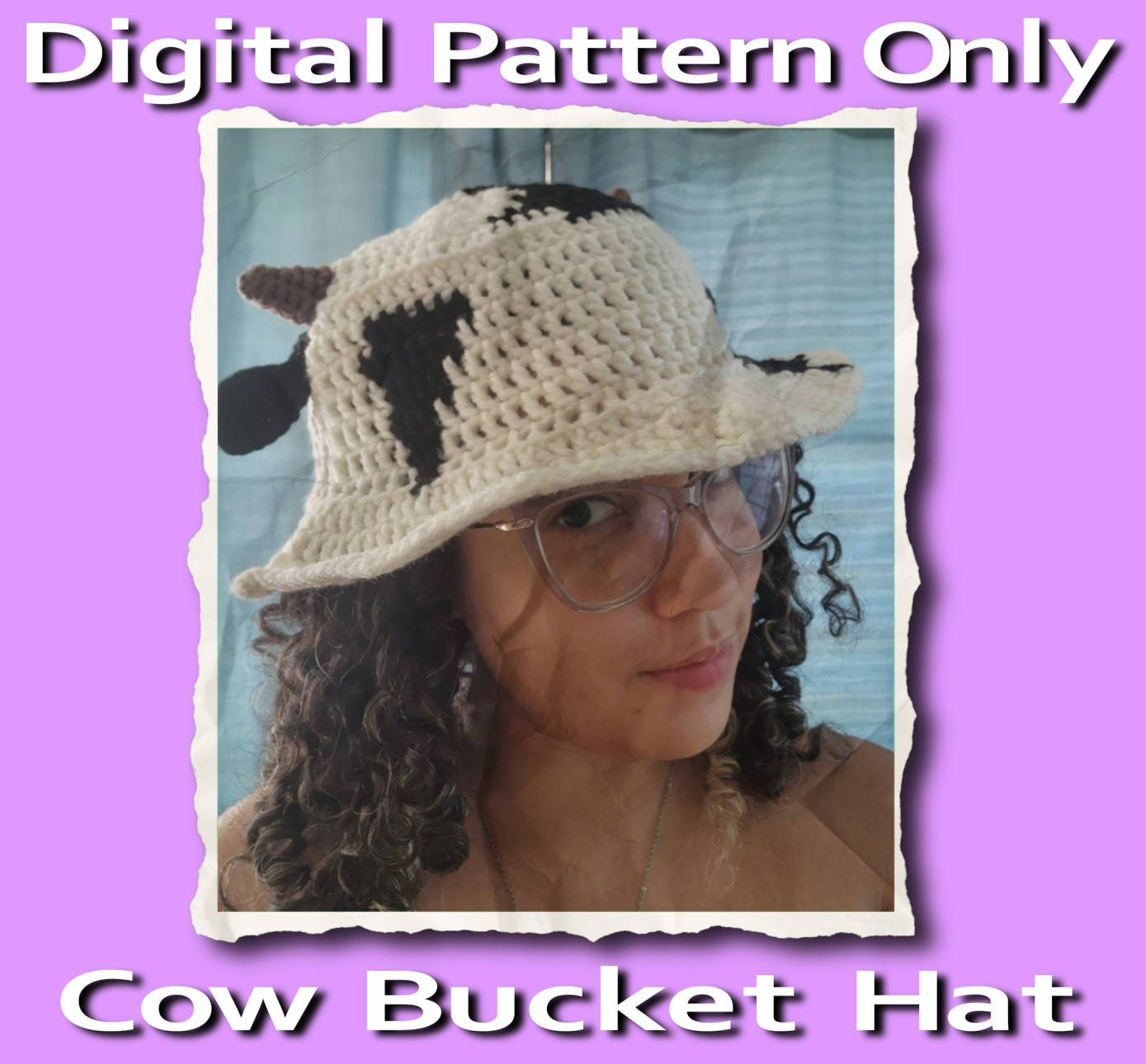 Pattern: Bisen and Cow Bucket Hat ( Digital Download )