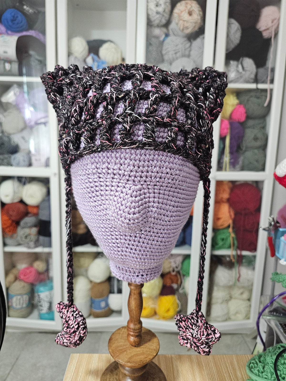 Mesh cat beanie